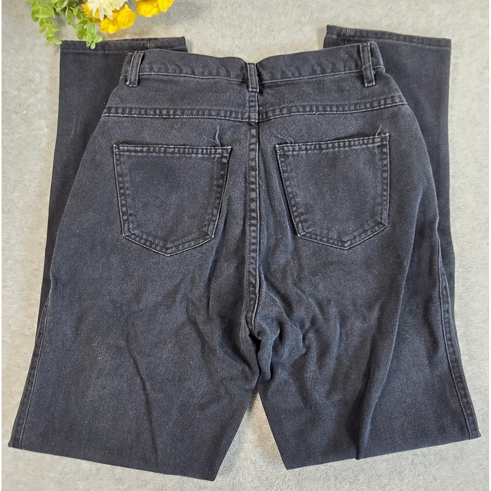 Newport News Jeans Women 10 Black Vintage 90s High Rise Straight Leg Mom Jeans